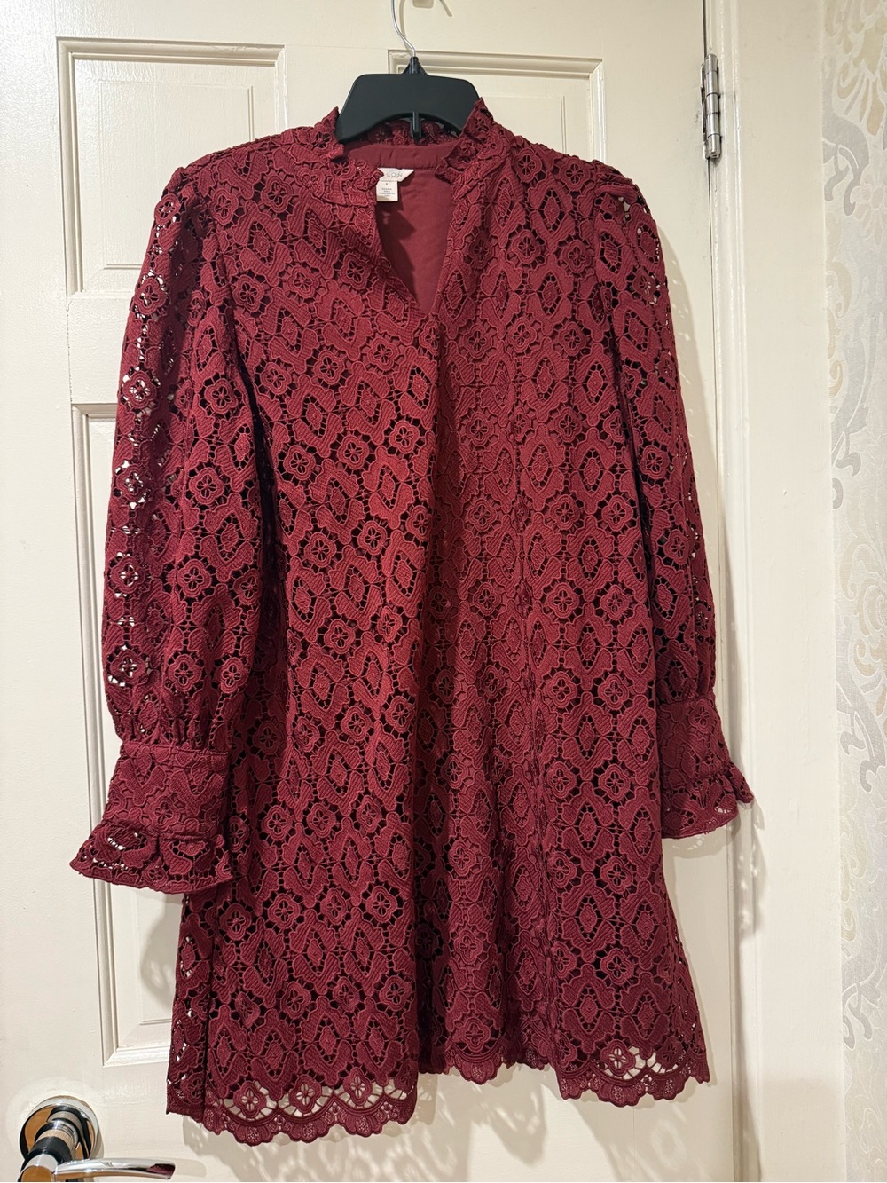 NWT Caslon Women's Burgundy Lace dress exclusively sold at Nordstrom - Picture 1 of 5